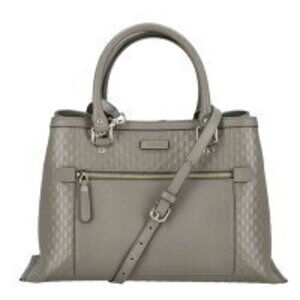 Gucci Guccissima leather 2-way handbag gray